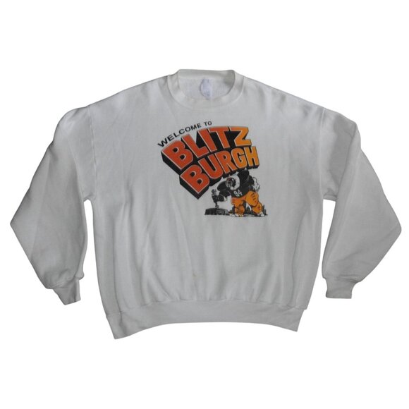 Vintage 1994 PIttsburgh Steelers Welcome to Blitzburgh Sweatshirt Men's XL - Picture 1 of 6